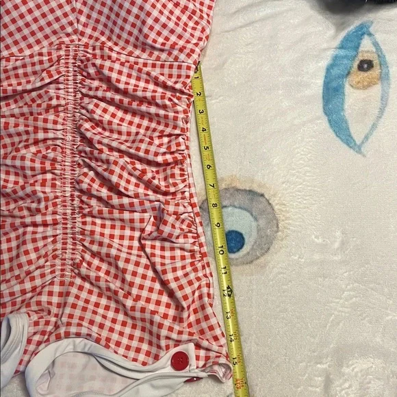 Red Gingham 1950’s bowknot swimsuit - Picture 10 of 10